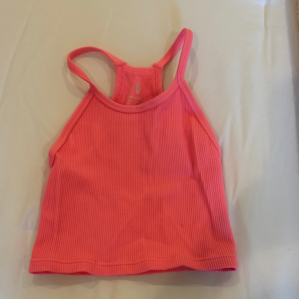 Free people movement coral happiness runs tank top